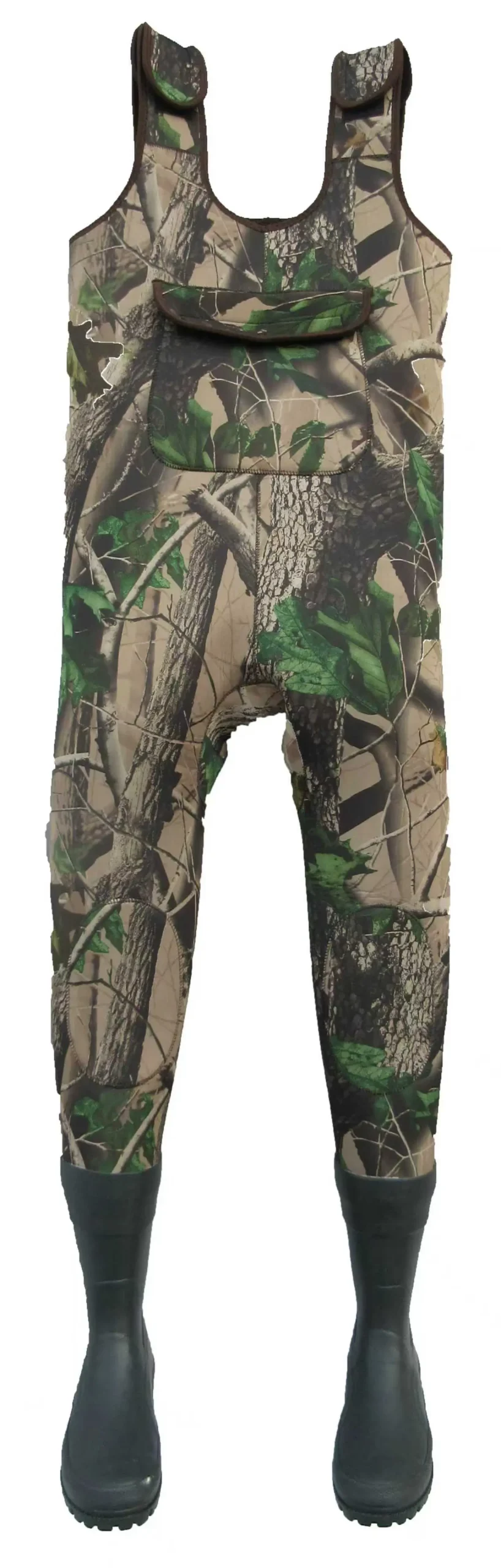 Camo-Neoprene-Stocking-Foot-Chest-Waders -with-boots-Wholesale